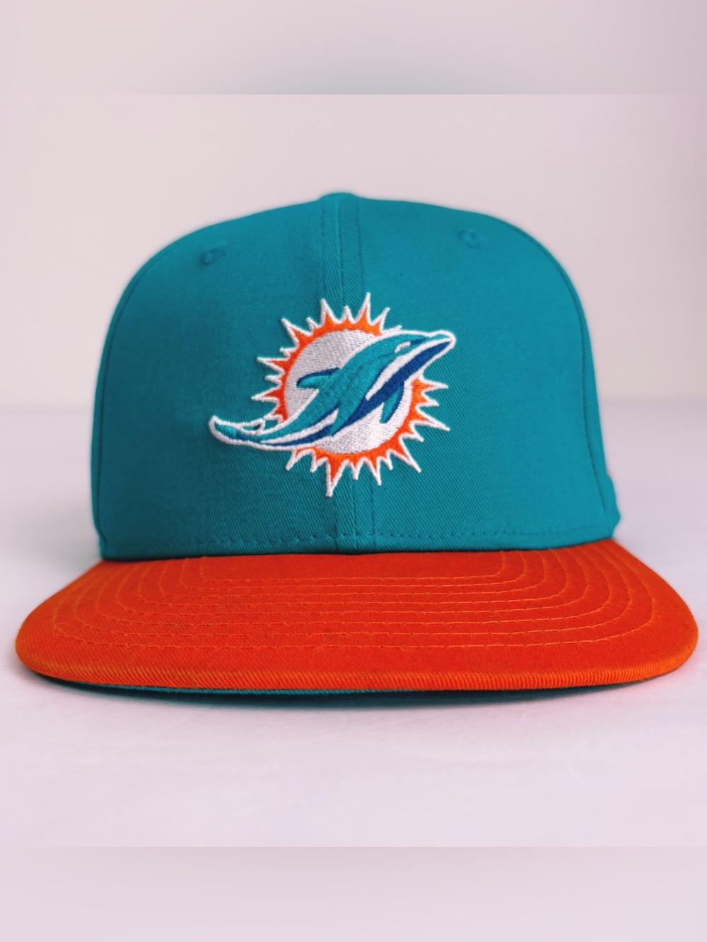 Miami Dolphins NFL Youth Snapback Hat
Aqua Orange Flat Bill Throwback Logo